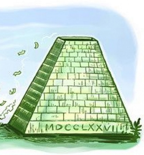 Изображение финансовой пирамиды из денег