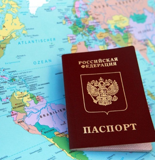 Изображение паспорта на карте 