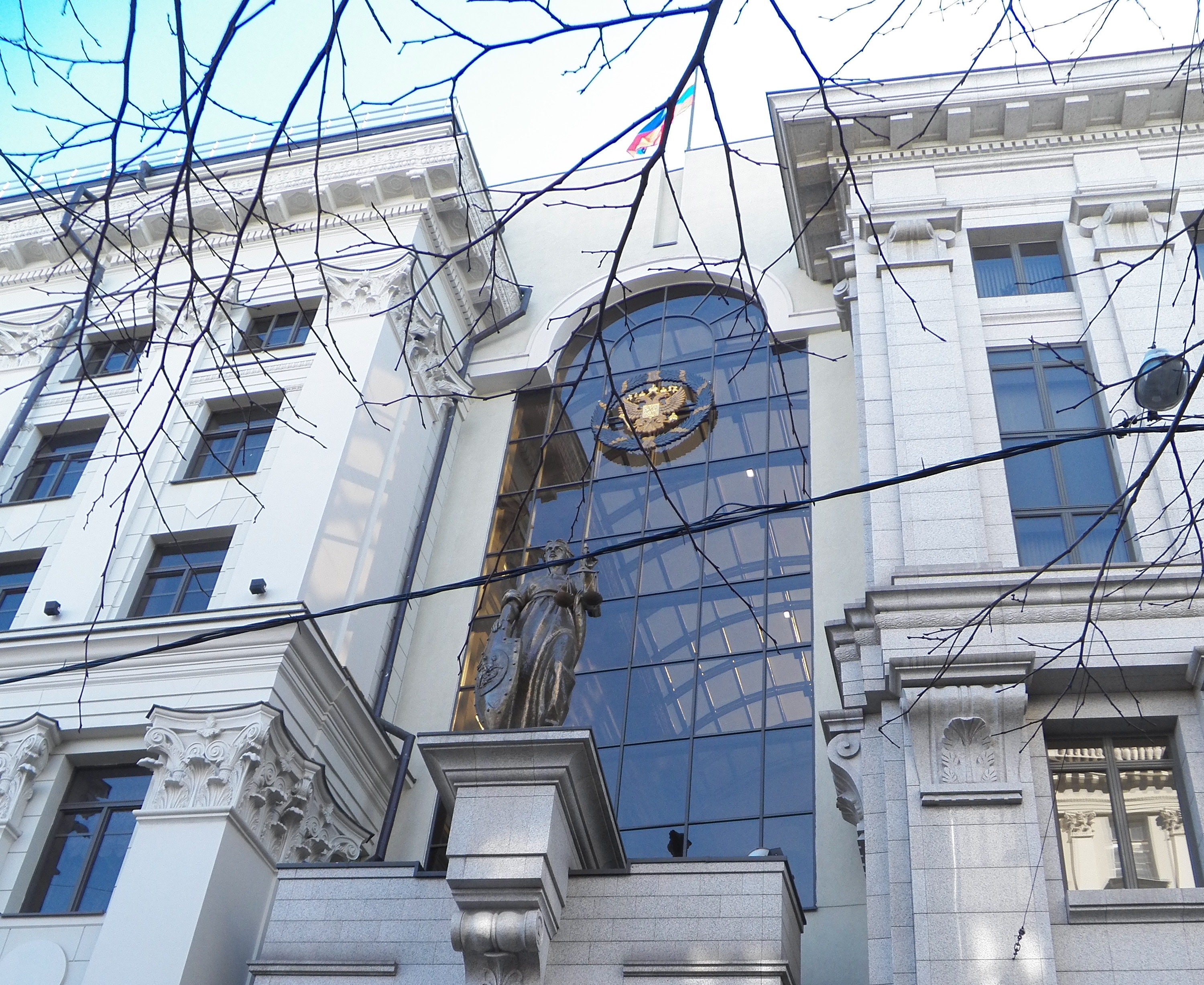 Изображение здания Верховного суда РФ в котором заседает судебная коллегия по гражданским делам Верховного суда РФ